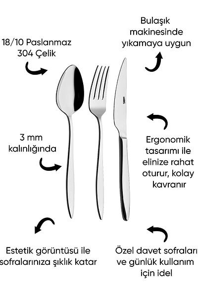 Rollers Ares 12 Person 72 Piece Fork Spoon Knife Set