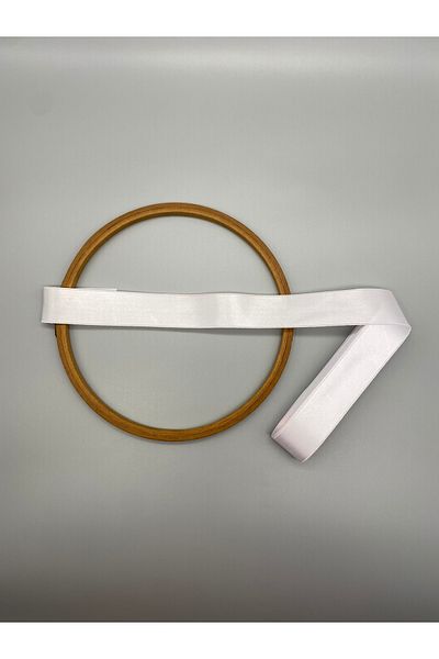 Ak Tuhafiye White Satin Ribbon 3 cm 10 Meters, Bundle-Ornament-Decor Satin