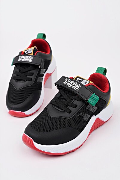 homiro Šněrovací botičky Filet-černo-červené