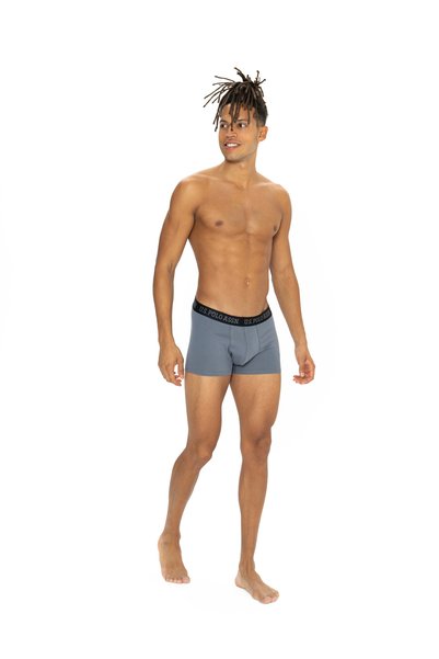 U.S. Polo Assn. Boxer pentru bărbați negru - antracit - imprimat din 3 piese