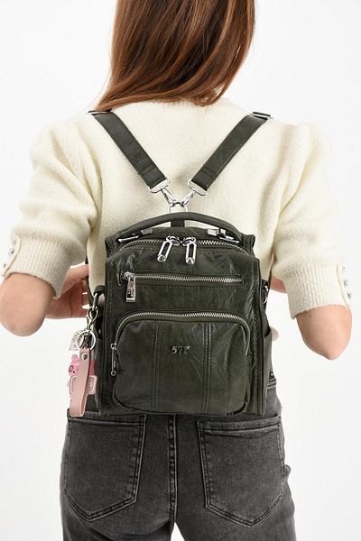 571 Collections Çanta Faux Leather Shoulder Bag Green (Model: 571-13-17A)