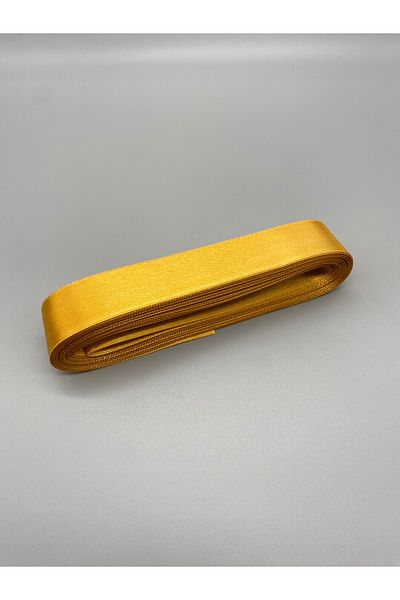 Ak Tuhafiye Gold Satin Ribbon - 3 Cm, 10 Meters Wide Satin, Bundle-Ornament-Decor