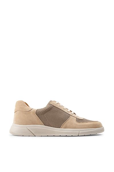 Deery Γνήσια Suede Beige Sneaker Ανδρικά Παπούτσια
