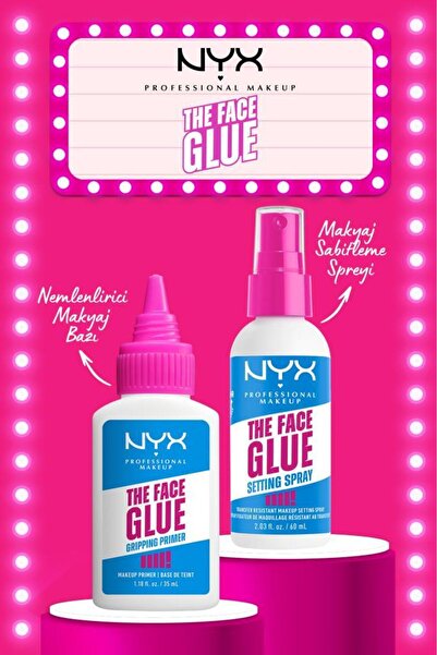 NYX Professional Makeup Face Glue Primer Nemlendirici Makyaj Bazı & Setting S...
