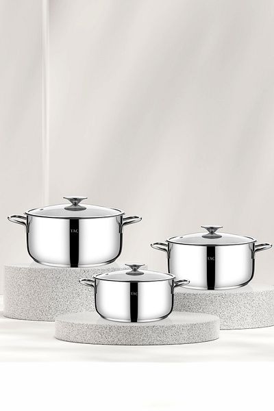 Taç Bengü Pro 6 Piece Steel Cookware Set