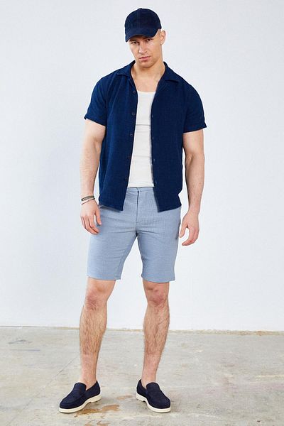TENA Ανδρικό σορτς Jogger από βαμβακερό μισό ελαστικό μέσης 1 γκρι