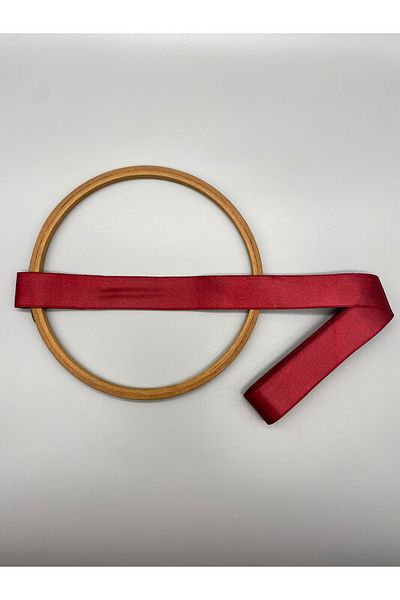 Ak Tuhafiye Burgundy Satin Ribbon 3 cm 10 Meters Satin, Bundle-Ornament-Decor Ribbon No:40