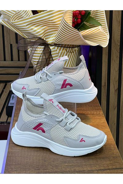 homiro Lace-Up Unisex Children's Sports Shoes-Ice-Fuji-Pink