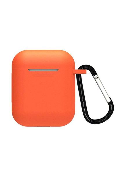 Case Shockproof Protective Case Cover for AirPods Silicone with Safety Ring OrangeCaseUnbrand