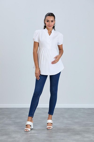 LİYACA Pantaloni de maternitate - mâneci scurte, cămașă de bumbac