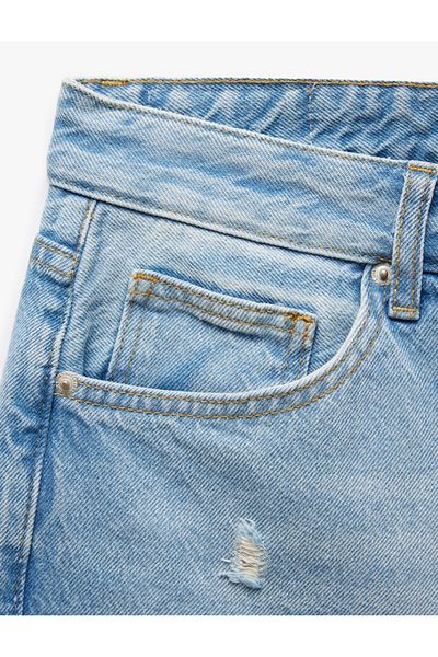 Koton Pantaloni scurți Indigo pentru bărbați 5sam40005ıd