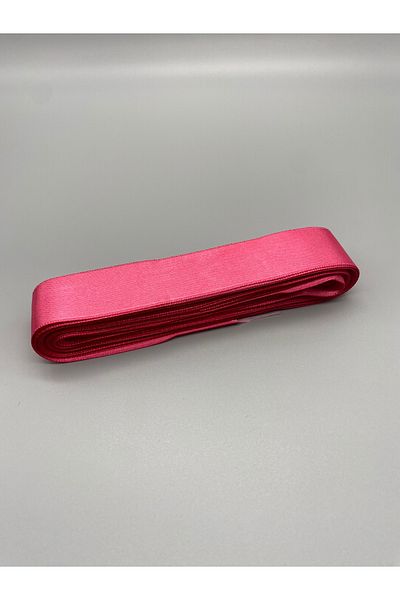 Ak Tuhafiye Dark Pink Satin, 3 cm 10 Meters Wide, Bundle-Ornament-Decor Ribbon No:16