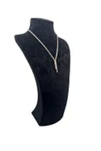 MeGass Dekor Domestic Production Suede Fabric Elisia Mannequin Black Color 40/20 cm Necklace Choker Jewelry Display Manikin