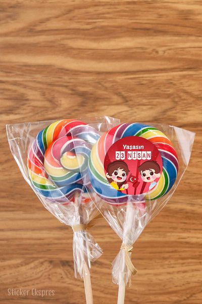 Sticker Ekspres 210 Pieces 23 April Label Red Background Children's National Sovereignty and Children's Day Sticker