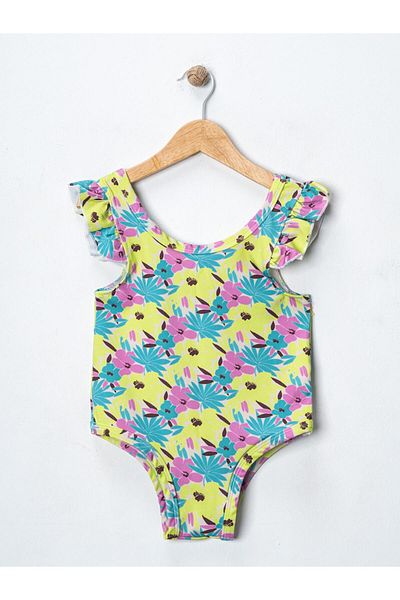 MAXI DRY Patterned Girl's Swimsuit 1-5 Years