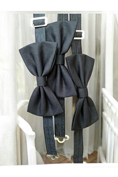 Miniko Butik %100 Pamuk Ayarlanabilir Siyah Çocuk Papyonu