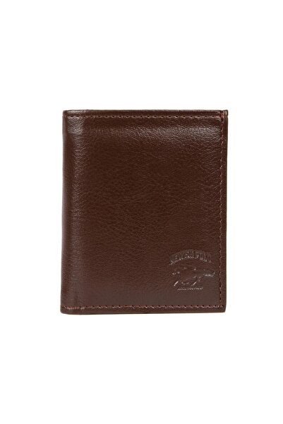 tuldar Мъжки портфейл с джоб за монети и карти от кафява кожа (10X12 см) tul515