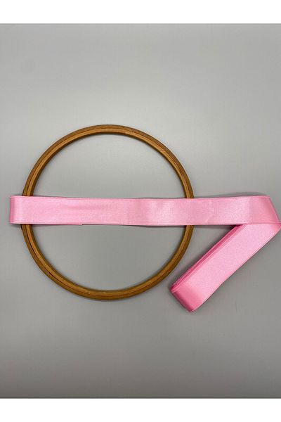 Ak Tuhafiye Pink 3 cm 10 Meters Satin Ribbon No:15 Bundle-Ornament-Decor