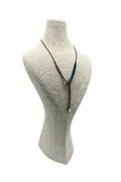 MeGass Dekor Σουέντ Ύφασμα Εγχώριας Παραγωγής Lidya Mannequin Cream Χρώμα 42/20 cm Κολιέ Choker Κοσμήματα Επίδειξη Μανεκέν