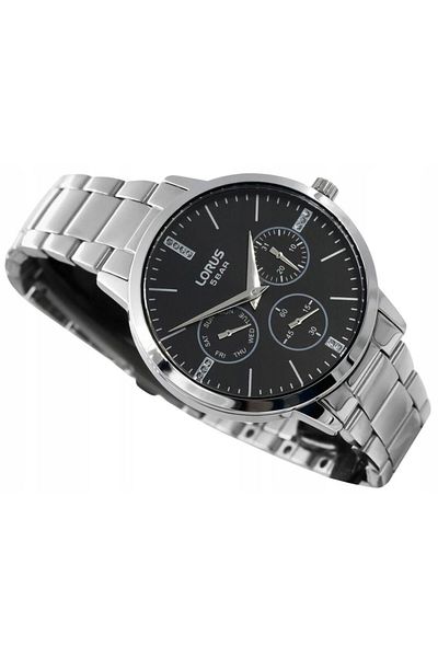 Lorus Ceas de damă RP631DX9 Lady Argintiu cu cadran negru