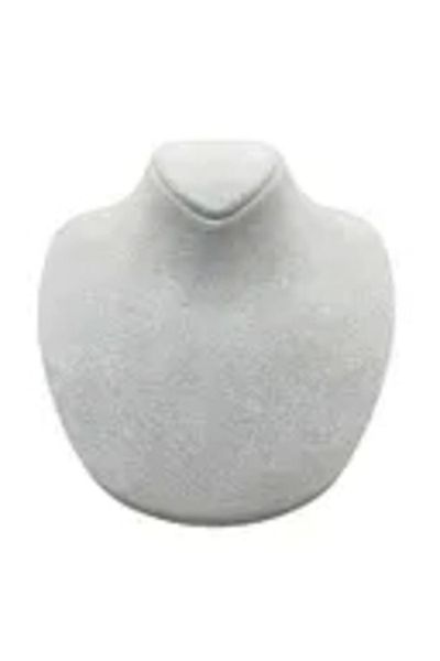 MeGass Dekor Domestic Production Suede Fabric Rose Mannequin Gray Color 20/18 cm Necklace Choker Jewelry Display Mannequin