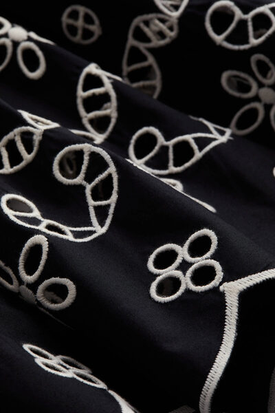 H&M Nakış İşlemeli Tunik Elbise