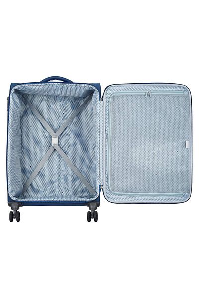Delsey Caracas 70cm Softcase 4 Double Wheel Expandable Check-In Luggage Trolley Night Blue