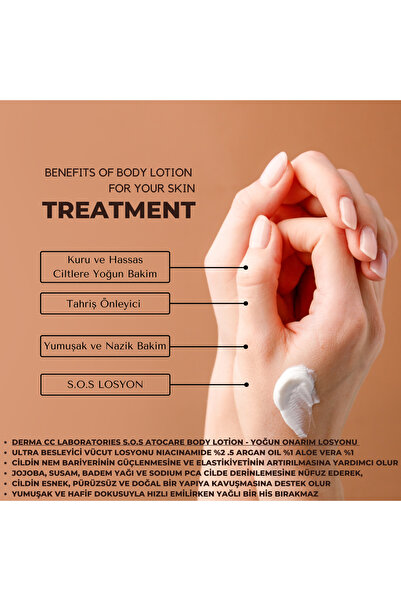 Derma CC LABORATORIES Atocare Body Lotion S.o.s Bakım - Ciltlere Özel Vücut Losyonu 500 ml