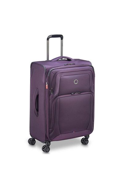 Delsey Optimax Lite 70cm Hardcase Expandable 4 Double Wheel Check-in Luggage Trolley Purple