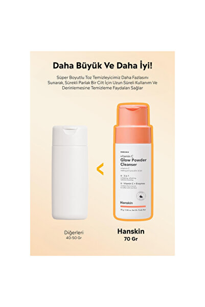 Hanskin Vitamin C Glow Powder Cleanser–c Vitaminli Aydınlatıcı Temizleme Tozu(papaya Içerir)[70 G]
