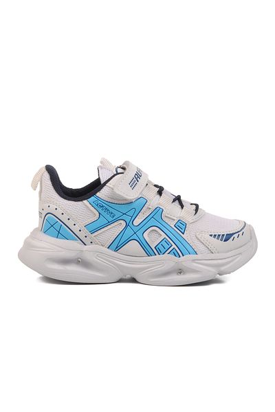 AYAKMOD Alb bleumarin cu velcro plasă ușoare unisex pantofi sport pentru copii 2351 P