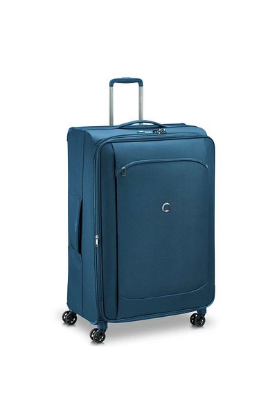 Delsey Montm Air 2.0 Softcase 83cm Expandable 4 Double Wheel Check-in Luggage Trolley Recycled Light Blue