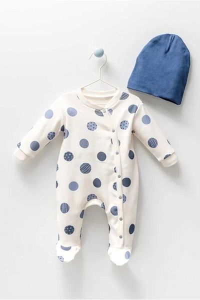 limebabies Baby Natural Pastel Patterned 2-Piece Baby Rompers Set (3-6 MONTHS)