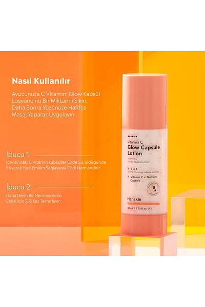 Hanskin Vitamin C Glow Capsule - Brightening Capsule Lotion [80 Ml]