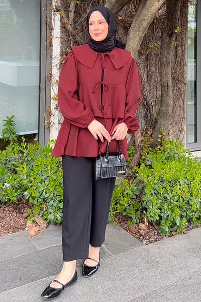 Salih Çelebi Bordo Ip Bondage 2289 Layers Kimono