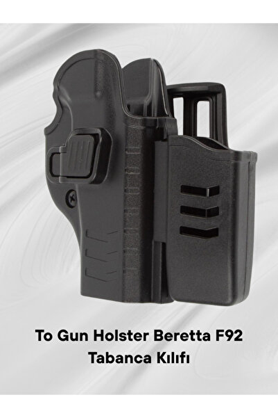 Polis Sepeti To Gun Holster Beretta F92 Uyumlu Tabanca Kılıfı Önü Şarjörlüklü...