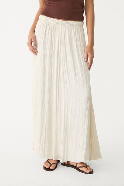 Stradivarius Long flowing satin skirt