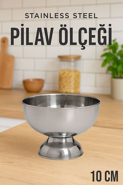 FİTHOME Stainless Steel Halva and Pilaf Measuring Cup Presentation Scale