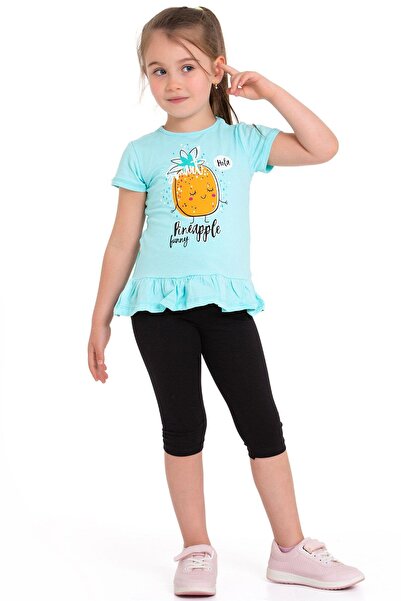 zepkids okrugla kragna Kratke rukave ananas Štampano Set tajica za devojčice ...