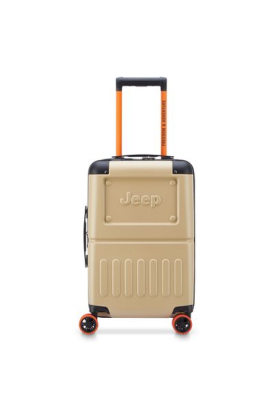 Jeep Jh002B حقيبة صلبة مقاس 55 سم، 4 عجلات مزدوجة قابلة للتوسيع، عربة أمتعة دافئة رملية