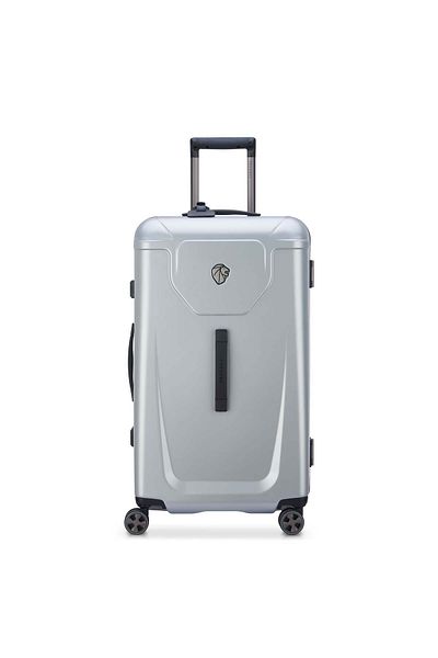 Peugeot Voyages 73cm Hardcase 4 Double Wheel Check-In Luggage Trunk Trolley Storm Grey