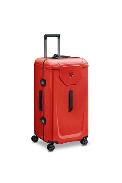 Peugeot Voyages 80cm Hardcase 4 Double Wheel Check-In Luggage Trunk Trolley Silver