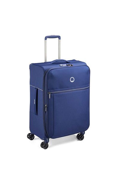 Delsey Brochant 2.0 67cm Hardcase Expandable 4 Double Wheel Check-in Luggage Trolley Blue