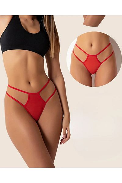 Cicişim Plus Size Tulle 3-Piece Thong String