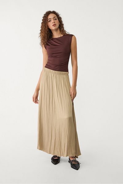 Stradivarius Long flowing satin skirt