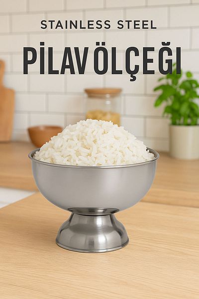 FİTHOME Stainless Steel Halva and Pilaf Measuring Cup Presentation Scale