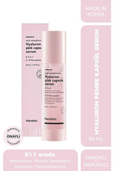 Hanskin Hyaluron Pink Capsule Serum-pembe Yağ Kapsüllü Serum-(NEMLENDİRİR,PÜRÜZSÜZLEŞTİRİR) [50 ml ]