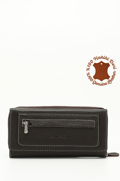 GÖNDERİ(R) BROWN CAMEL Gön Genuine Leather Women's Wallet 06134
