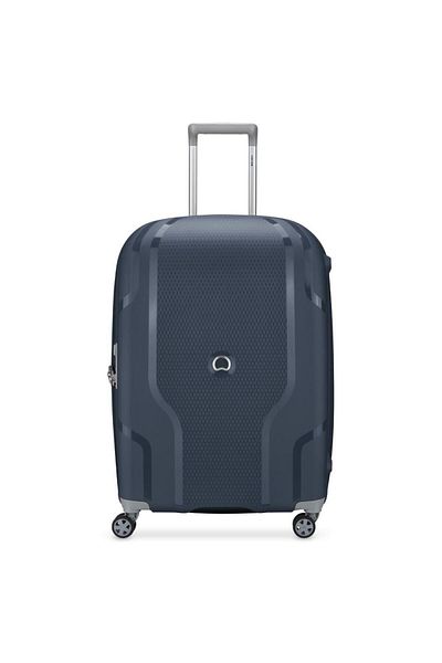 Delsey Clavel 70cm Hardcase 4 Double Wheel Expandable Check-in Luggage Trolley Blue Jean