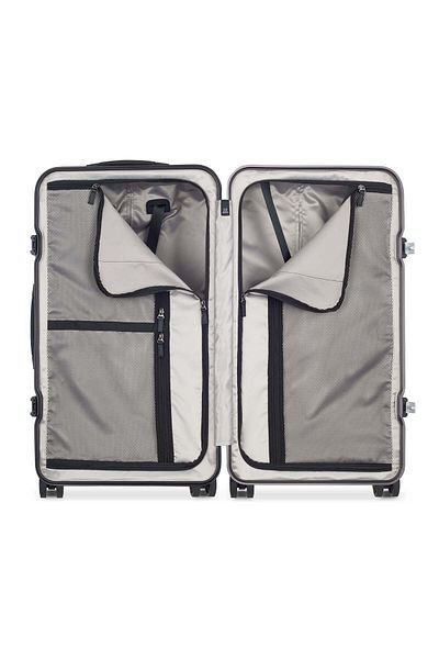 Peugeot Voyages 73cm Hardcase 4 Double Wheel Check-In Luggage Trunk Trolley Storm Grey